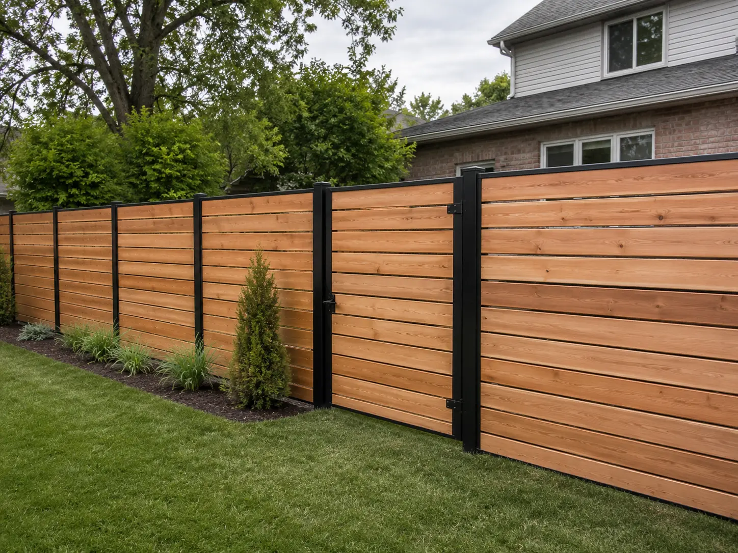 Modern horizontal fence